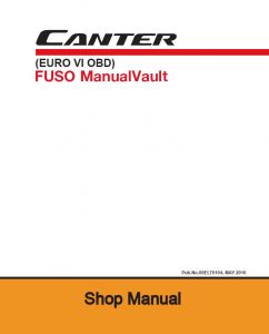 Mitsubishi FUSO Canter FE, FG Truck (Euro6 Europe) Service Manual PDF Download